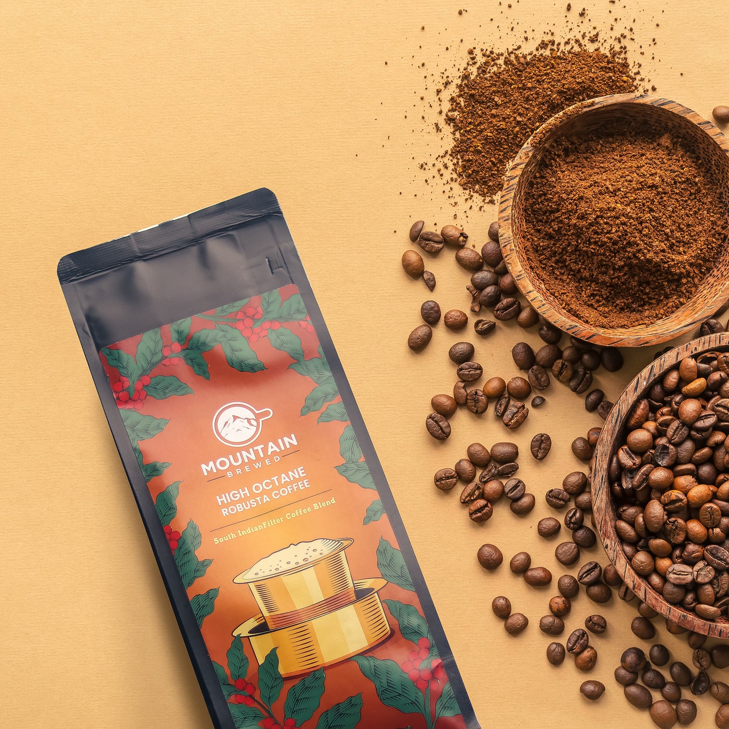 South Indian Robusta Filter Coffee – Chicory Blend (70:30) + Premium Aromatic Robusta Instant Coffee