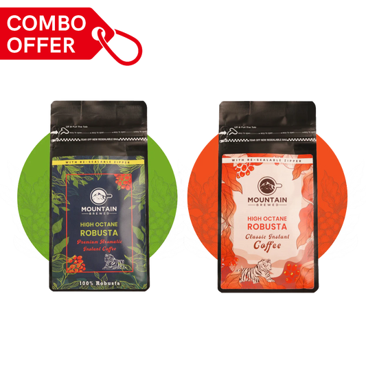 Premium Aromatic Robusta Instant Coffee + Classic Robusta Instant Coffee